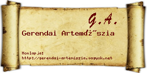 Gerendai Artemíszia névjegykártya